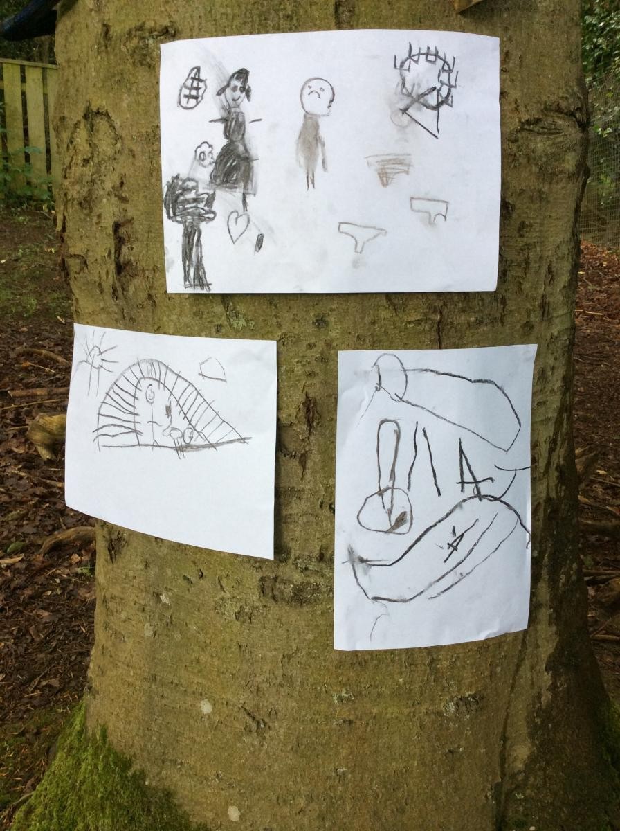 Our charcoal art looked lovely!
