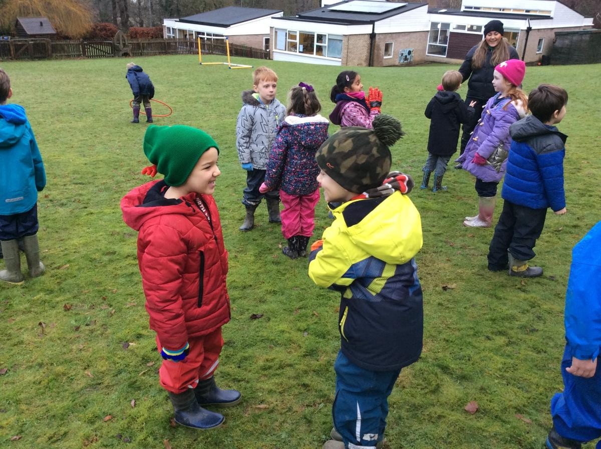 December 8th. Class 1 started their session with a game of Funky Monkey.