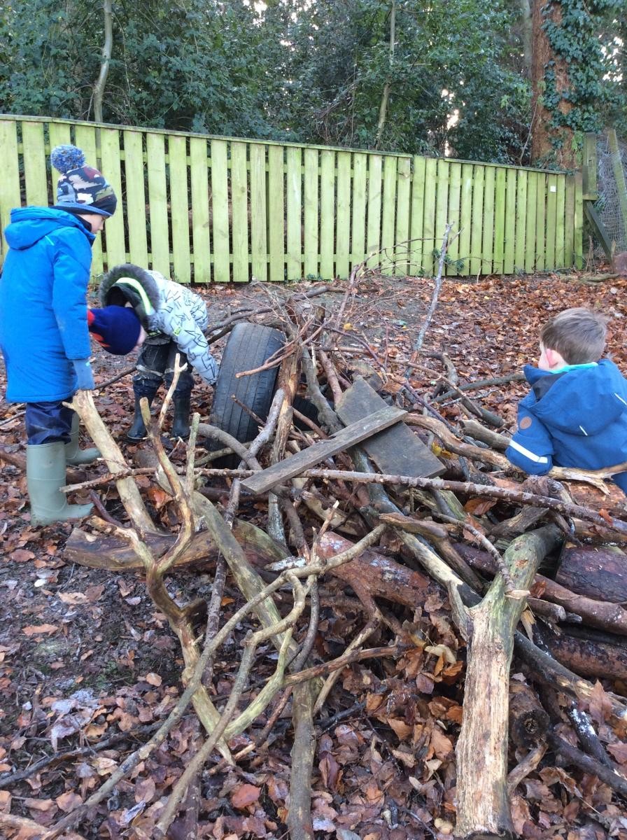 Building an enormous nest for the birds!