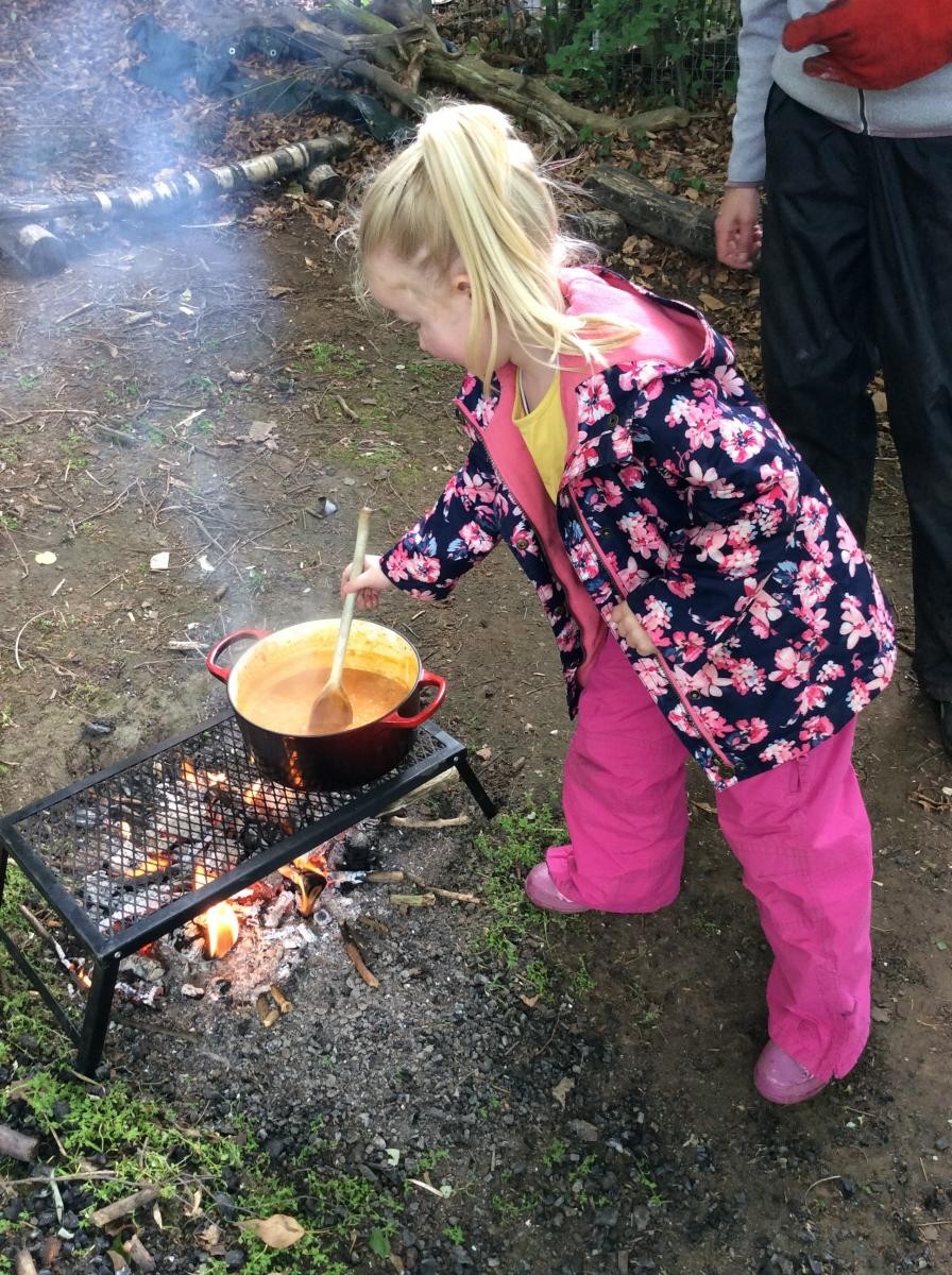 We kept stirring it while it was cooking.