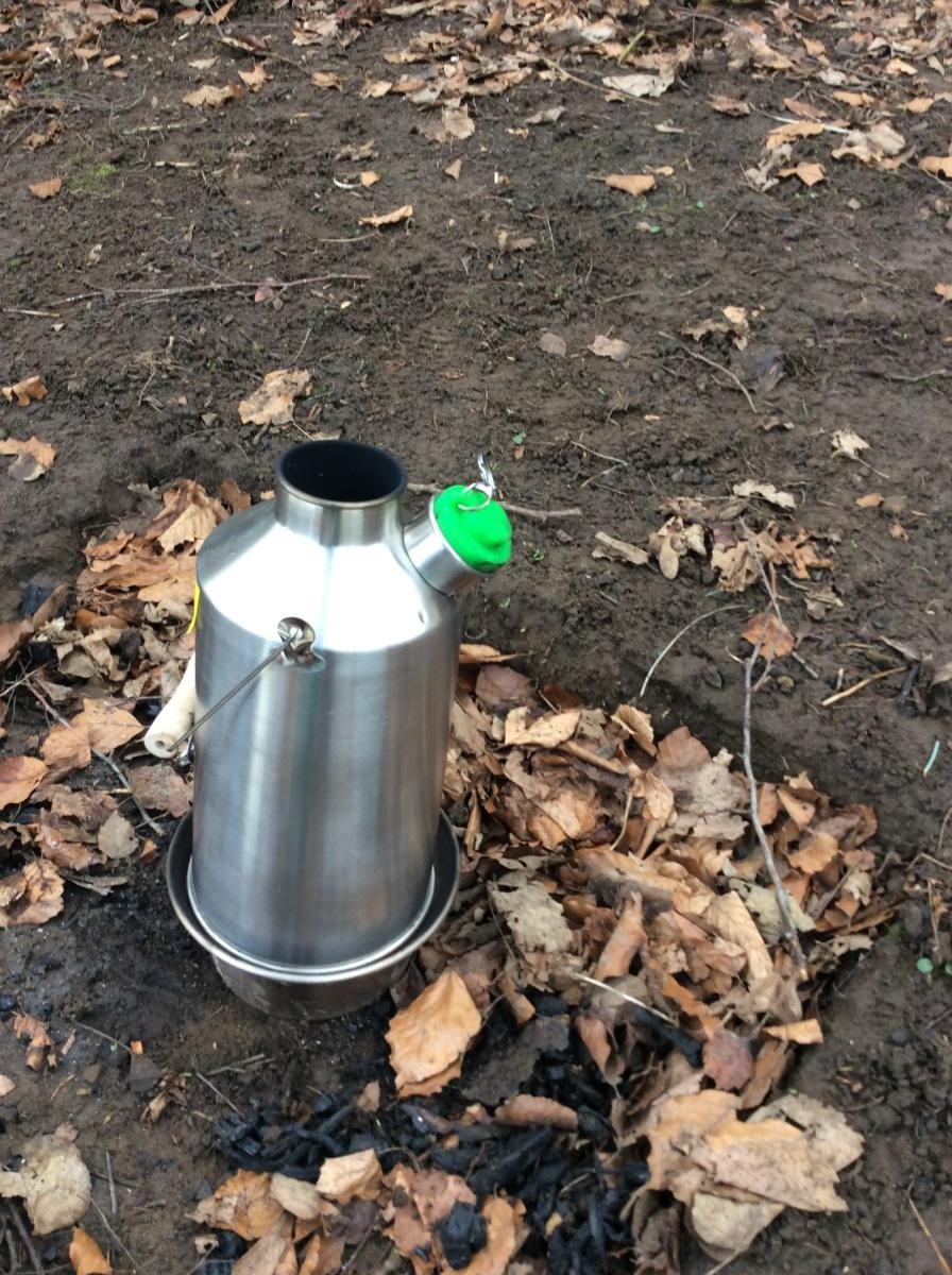 Meanwhile, the kelly kettle was put on to boil.