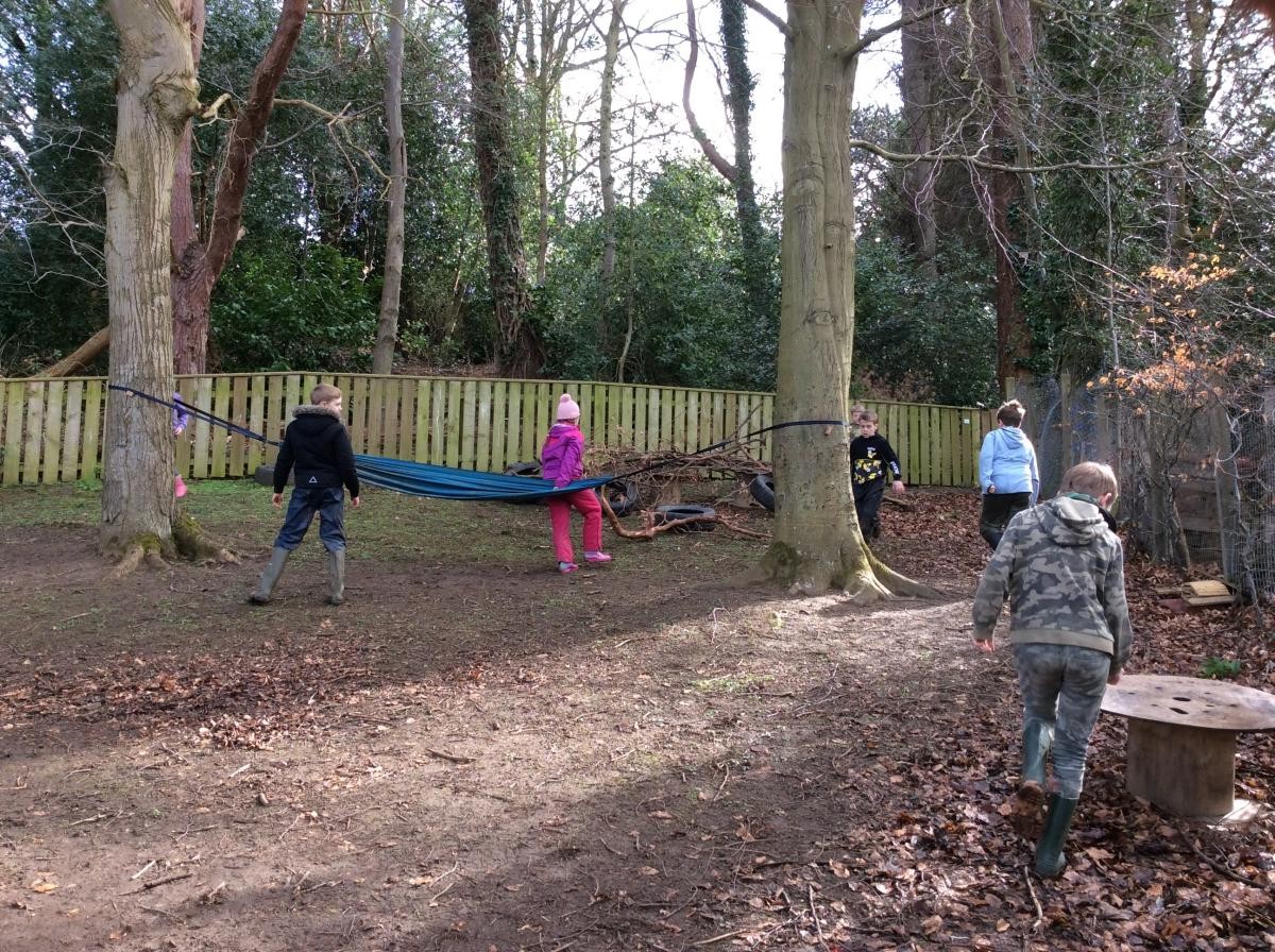 March 24th. Class 2, Group 2 started their session with a hunt for something.