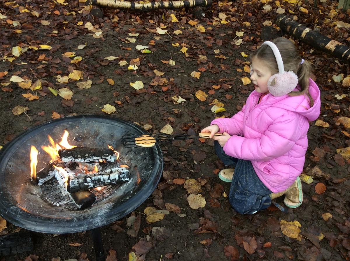 November 24th. Reception class cooked pancakes over the fire today.
