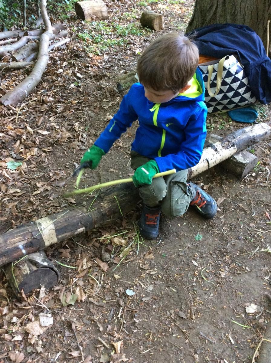 We used lots of tools to make a variety of things out of willow.