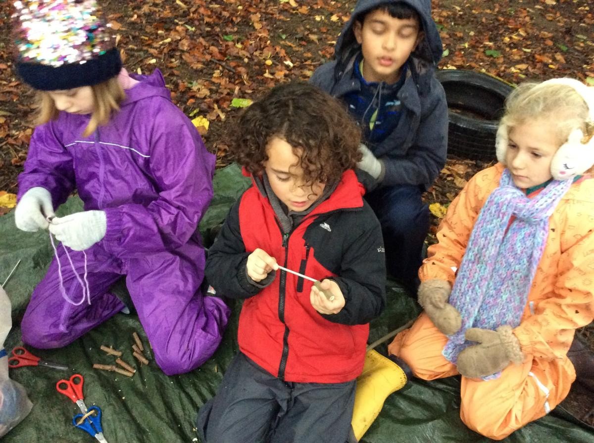 October 26th. Class 2 have been learning all about the Stone Age, so we had a Stone Age themed Forest School session today.