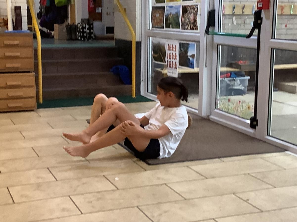 We learnt about core strength.