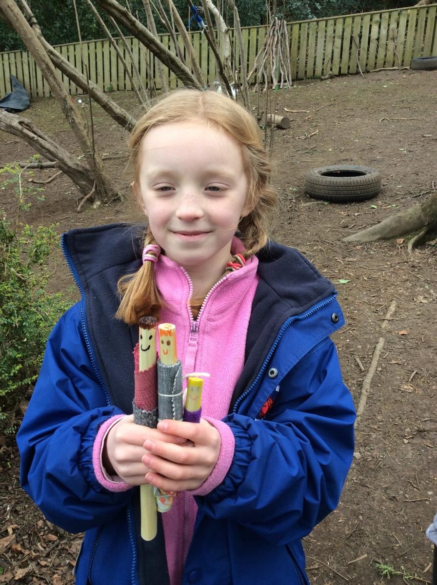We love being creative in forest school.