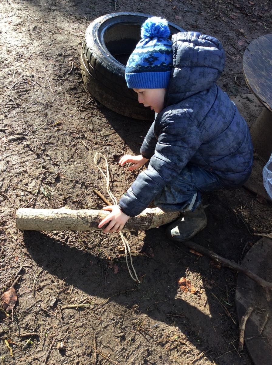 Our log dogs from a few weeks ago are still being played with and taken for walks.