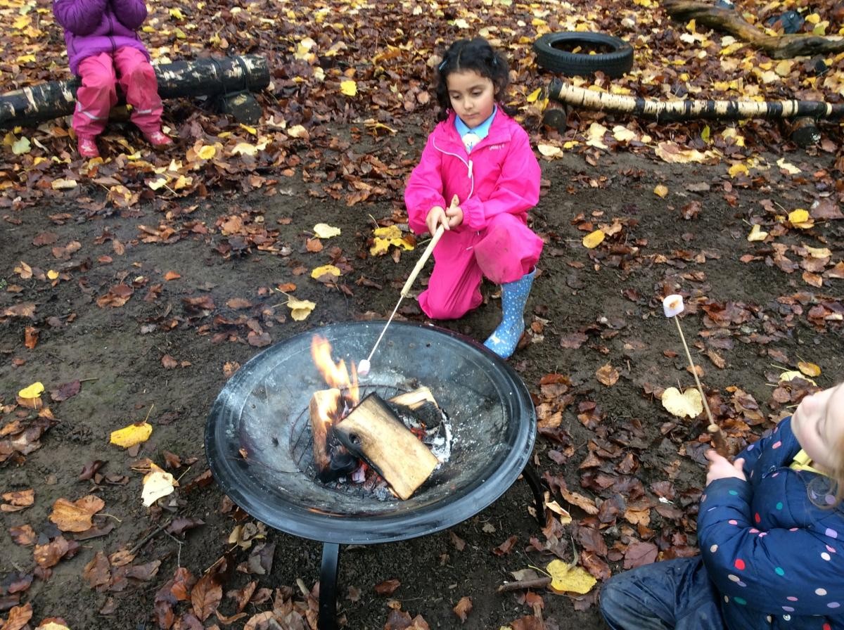 November 21st. Class 1 enjoyed having a campfire.
