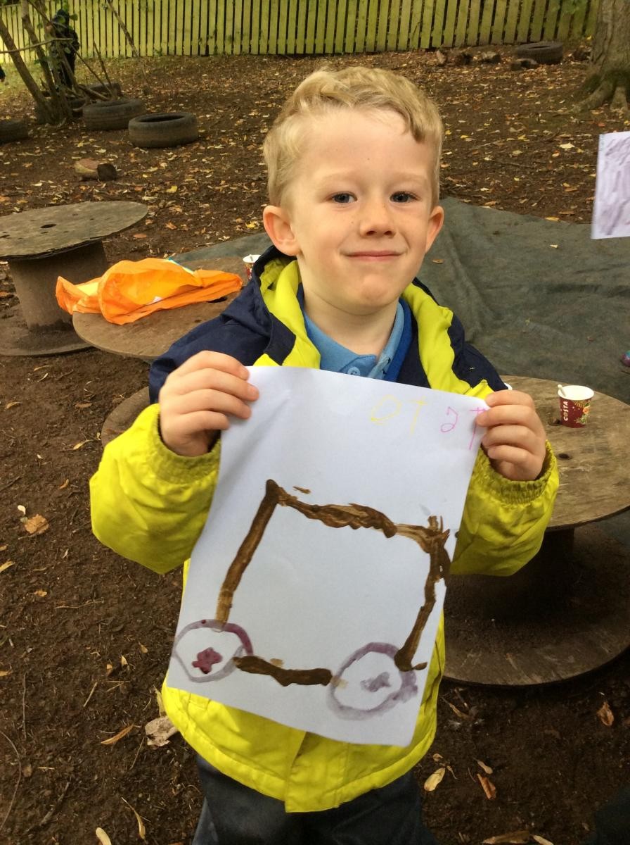 We were proud of our woodland art.