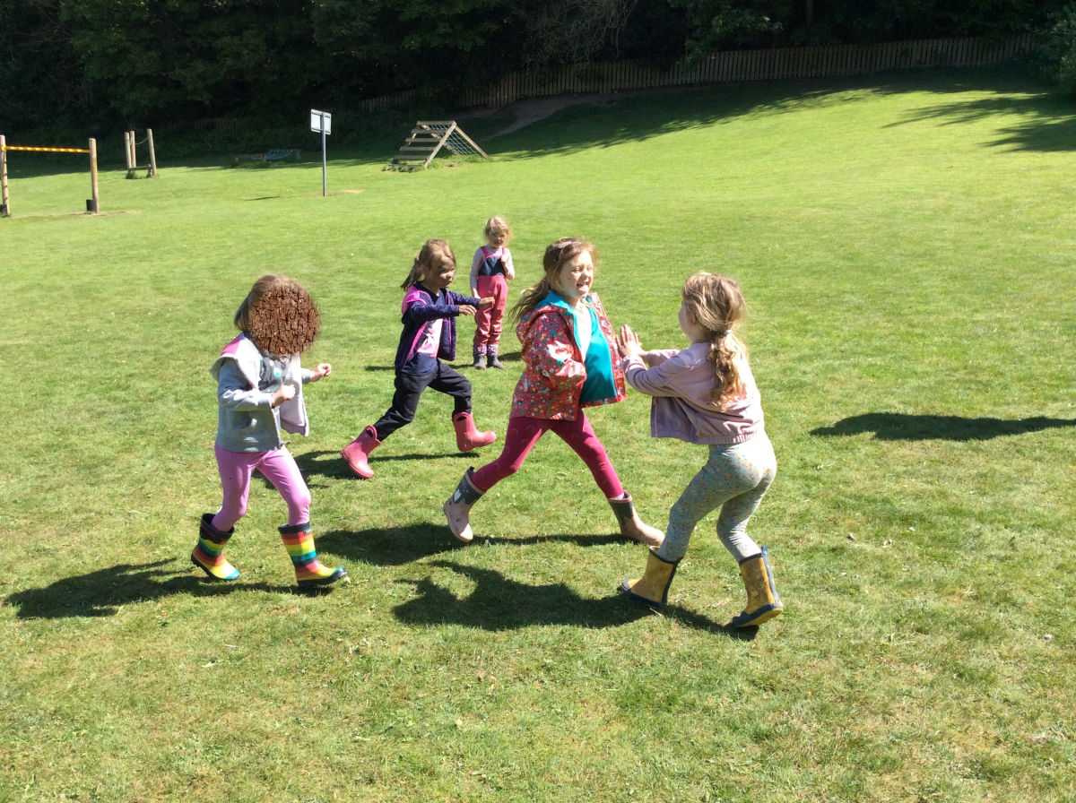 At the end of the afternoon we played Foxy, Foxy, Can We Cross Your Field.