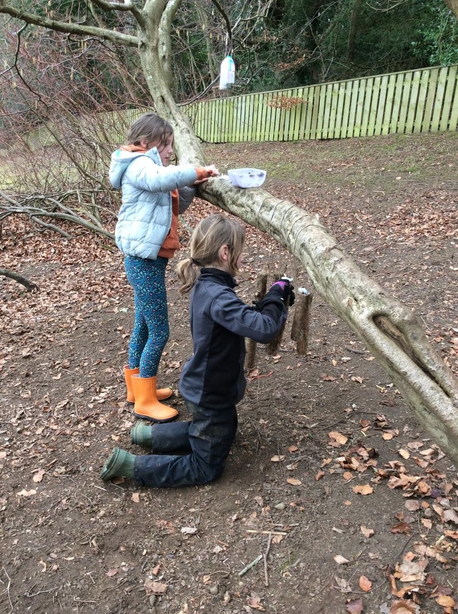 We also put lots of food out for the birds.