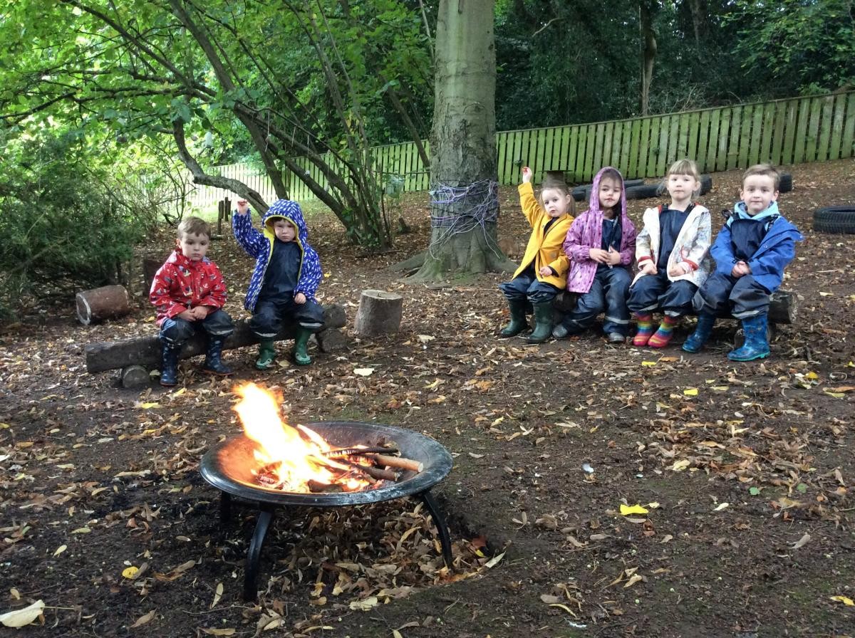 October 6th. Reception Class had their first Forest School fire today.