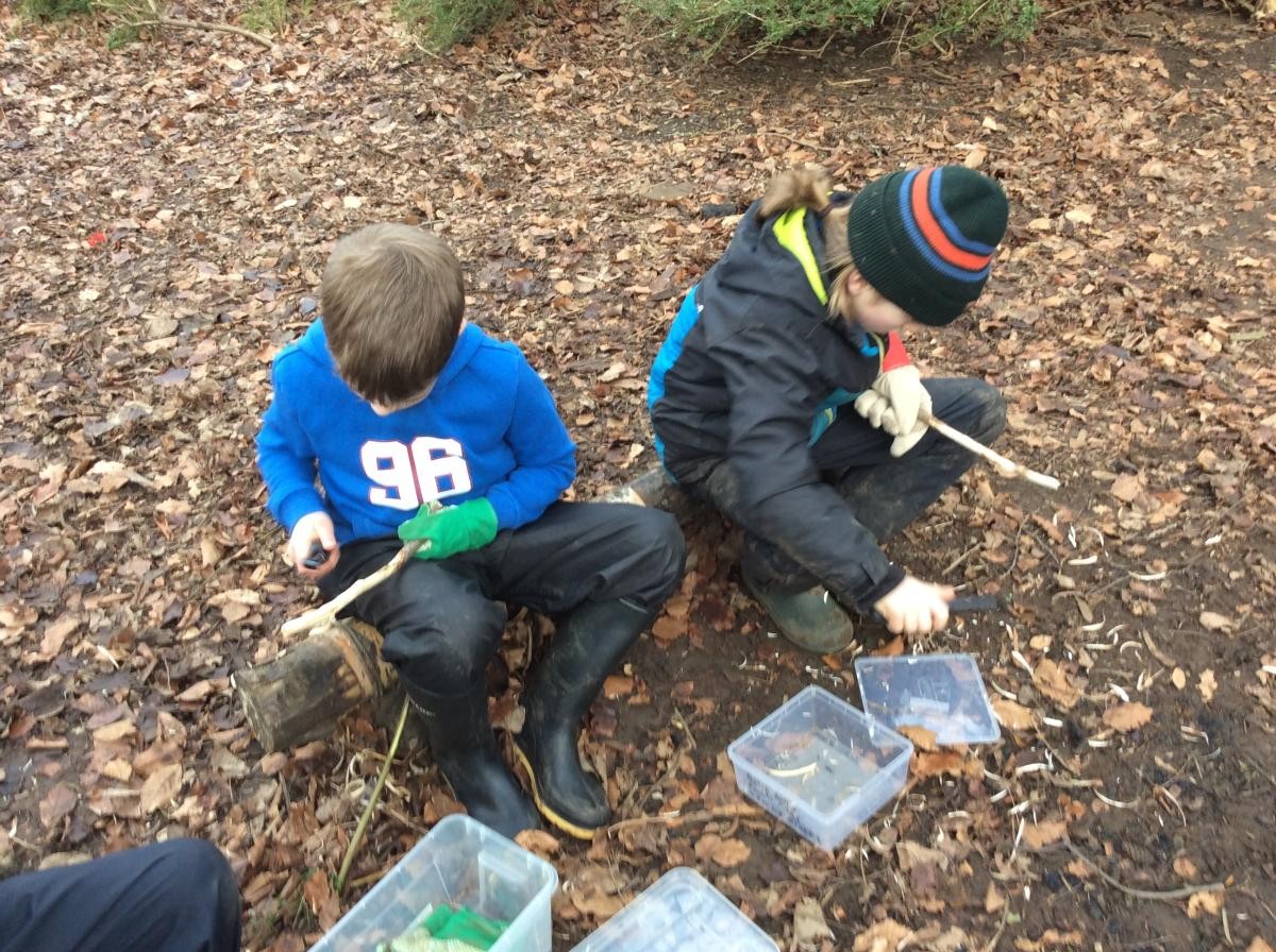 Some of us enjoyed whittling sticks.