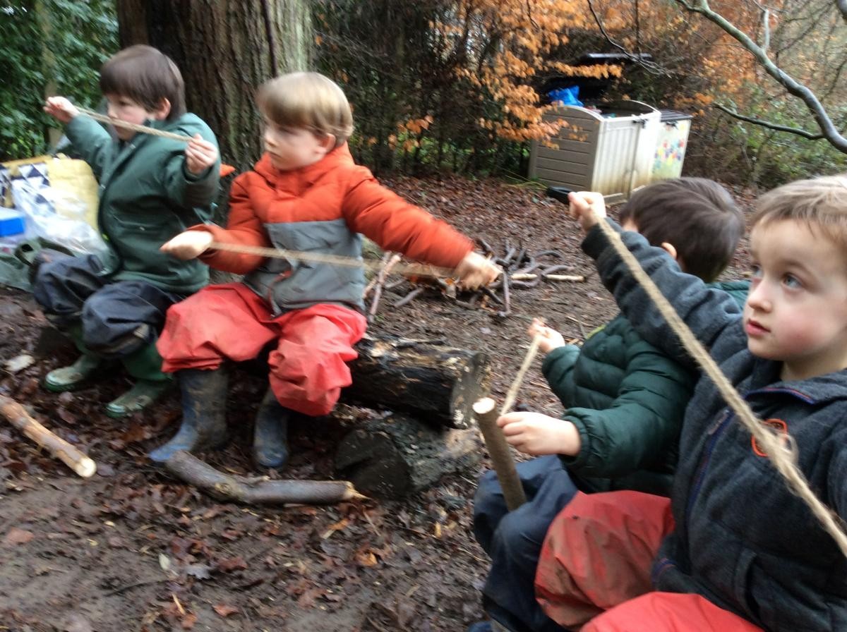 Forest school fun.   
