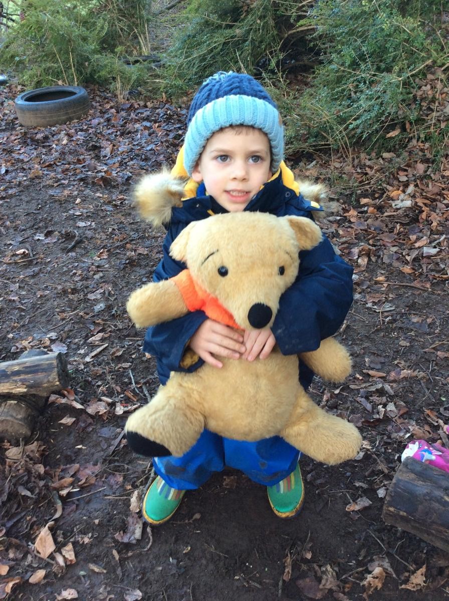 Winnie the Pooh himself came along as he'd heard that we were toasting pancakes and eating them with his favourite food - honey!