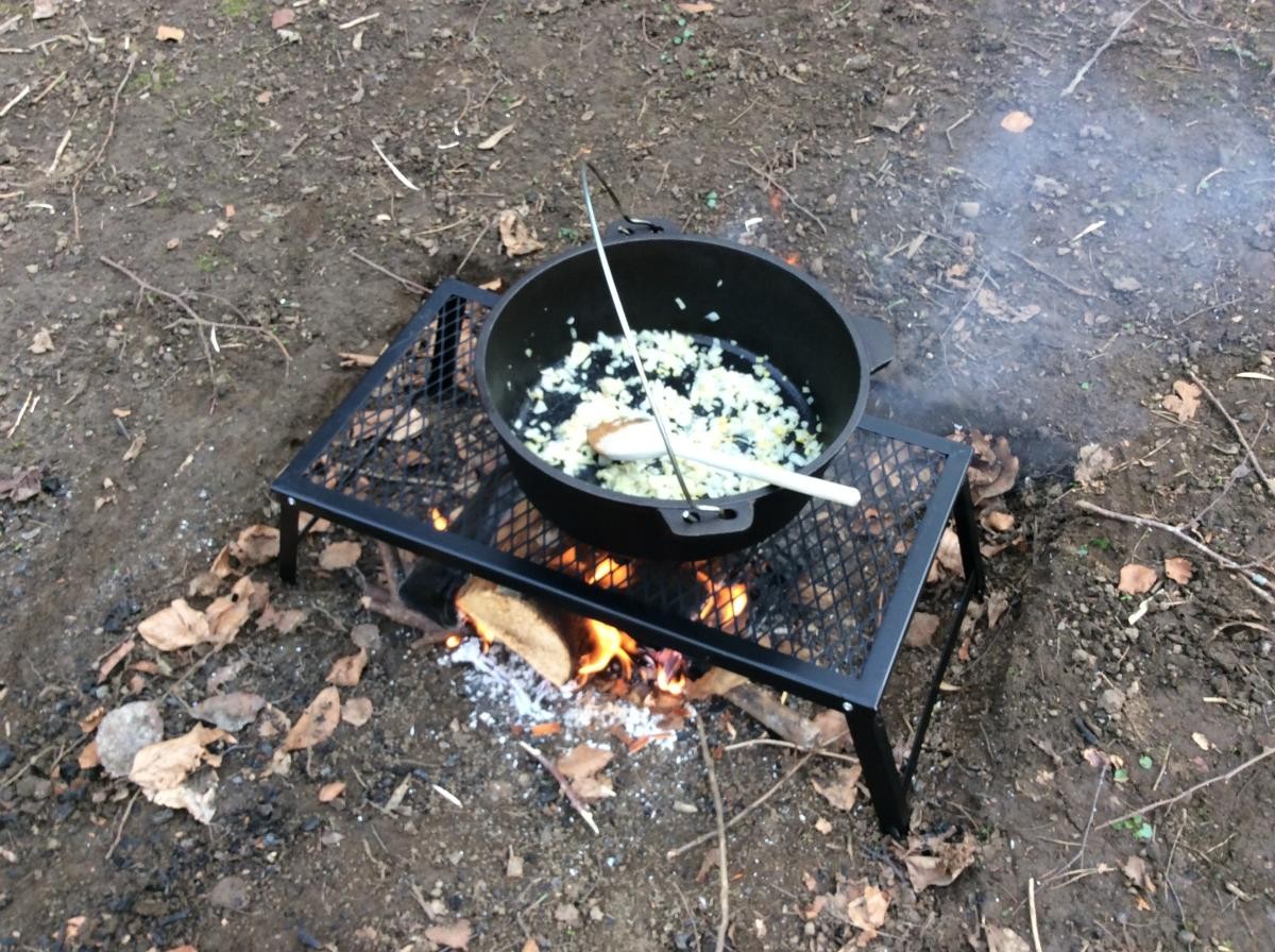 We started off by frying some onion.