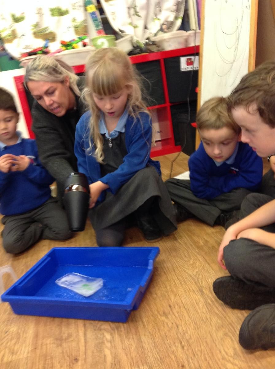 Rescuing characters from the ice.
