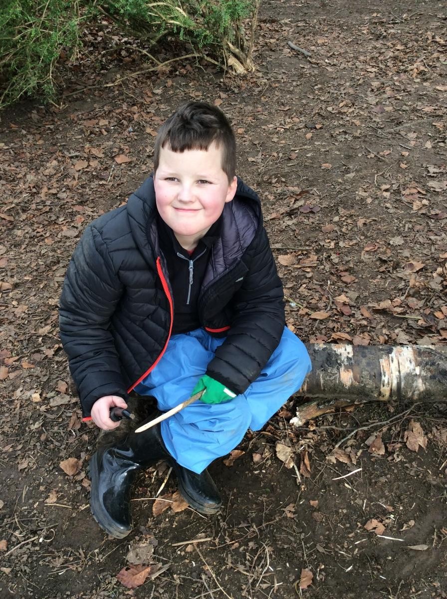 Some of us chose to whittle sticks with the peelers.