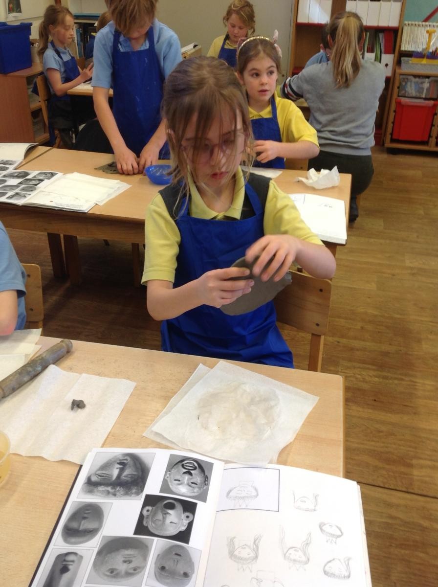 The children thought about different  face shapes and other features, including chin, eyes and ears.