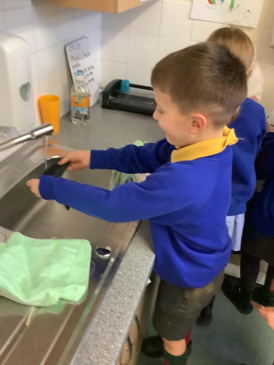 Exploring materials in science. We were investigating 4 different materials to see which would make the best PE kit. 