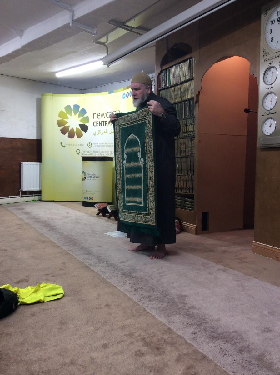 We were shown the prayer mats they pray on. 