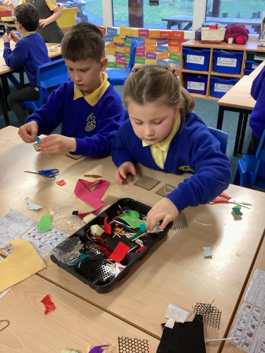 Creating our own stamps for our Great fire prints