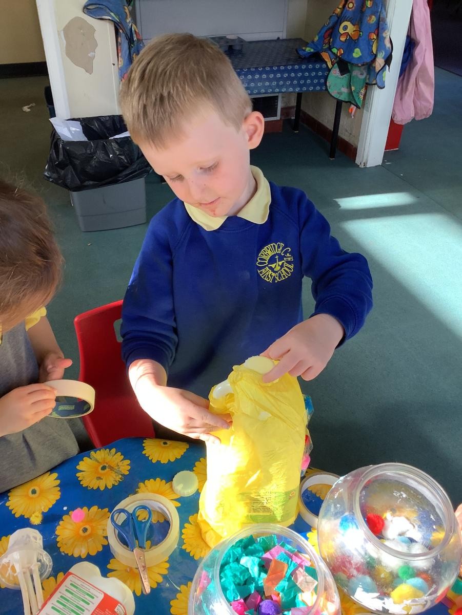 We designed and made rockets after learning about the famous astronaut Mae Jemison as part of Black History Month.