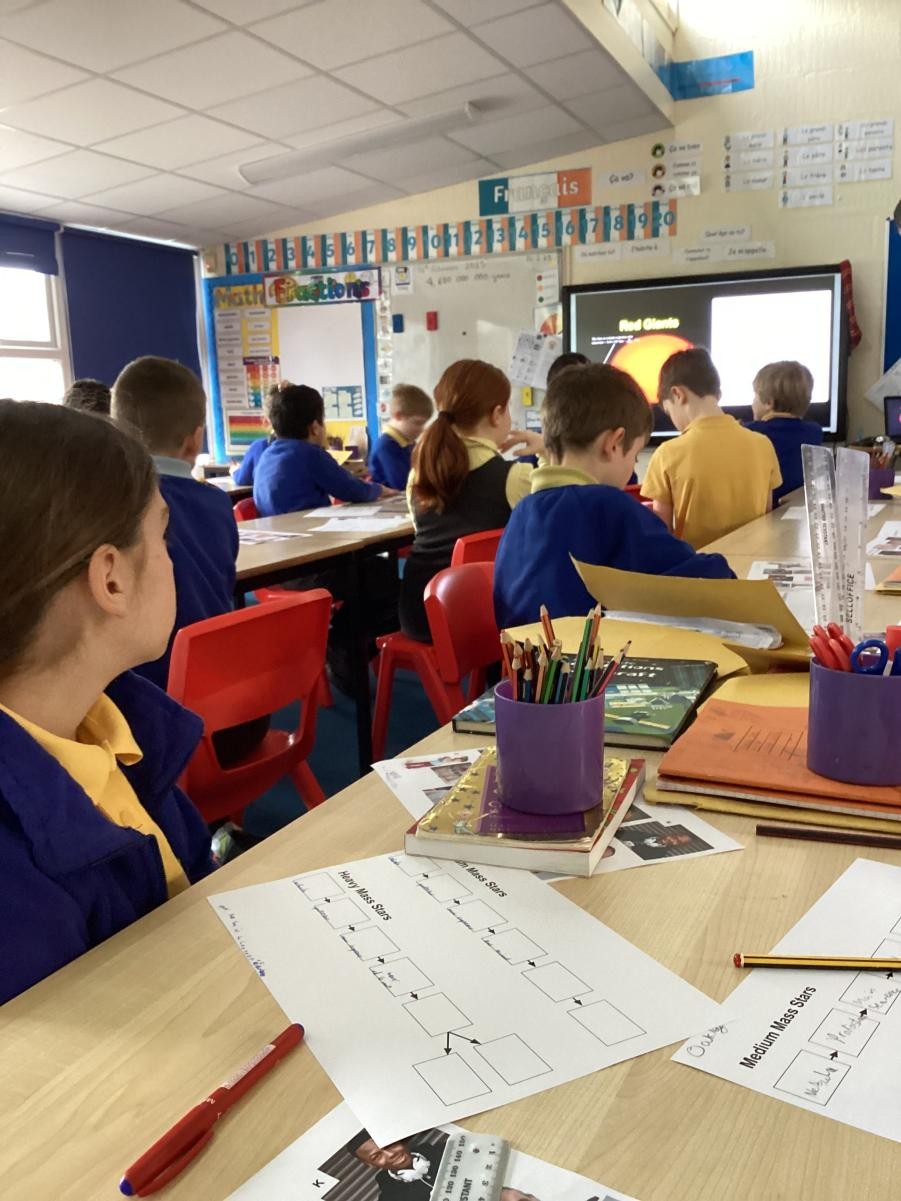 Mark came into school to teach us all about stars