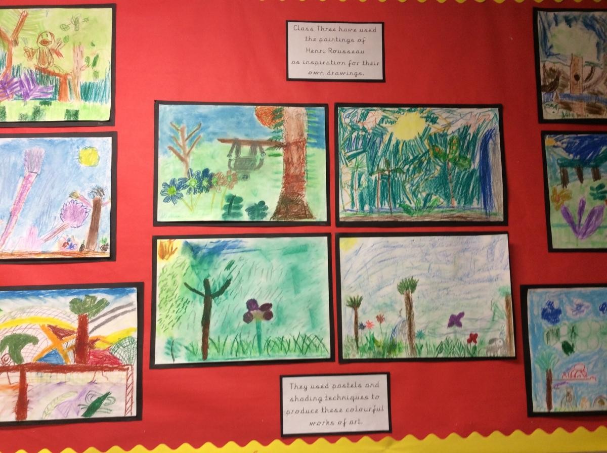 Children love their art lessons we are proud of their outcomes!