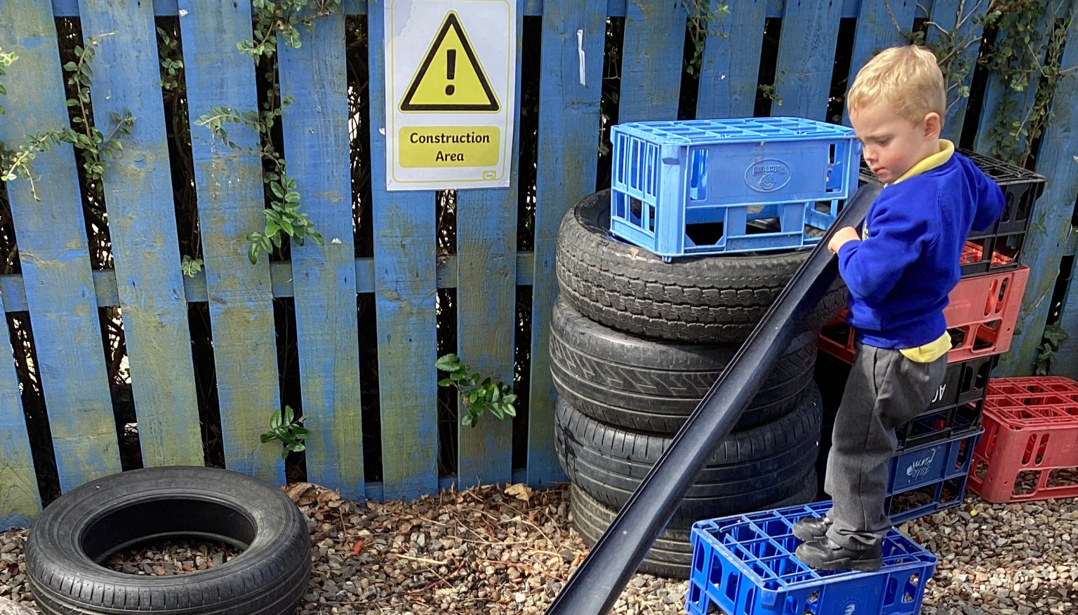 Lots of concentration using the guttering.