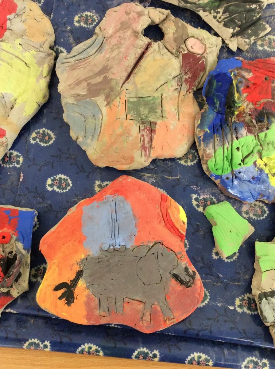 Year 3 create stone age sculptures