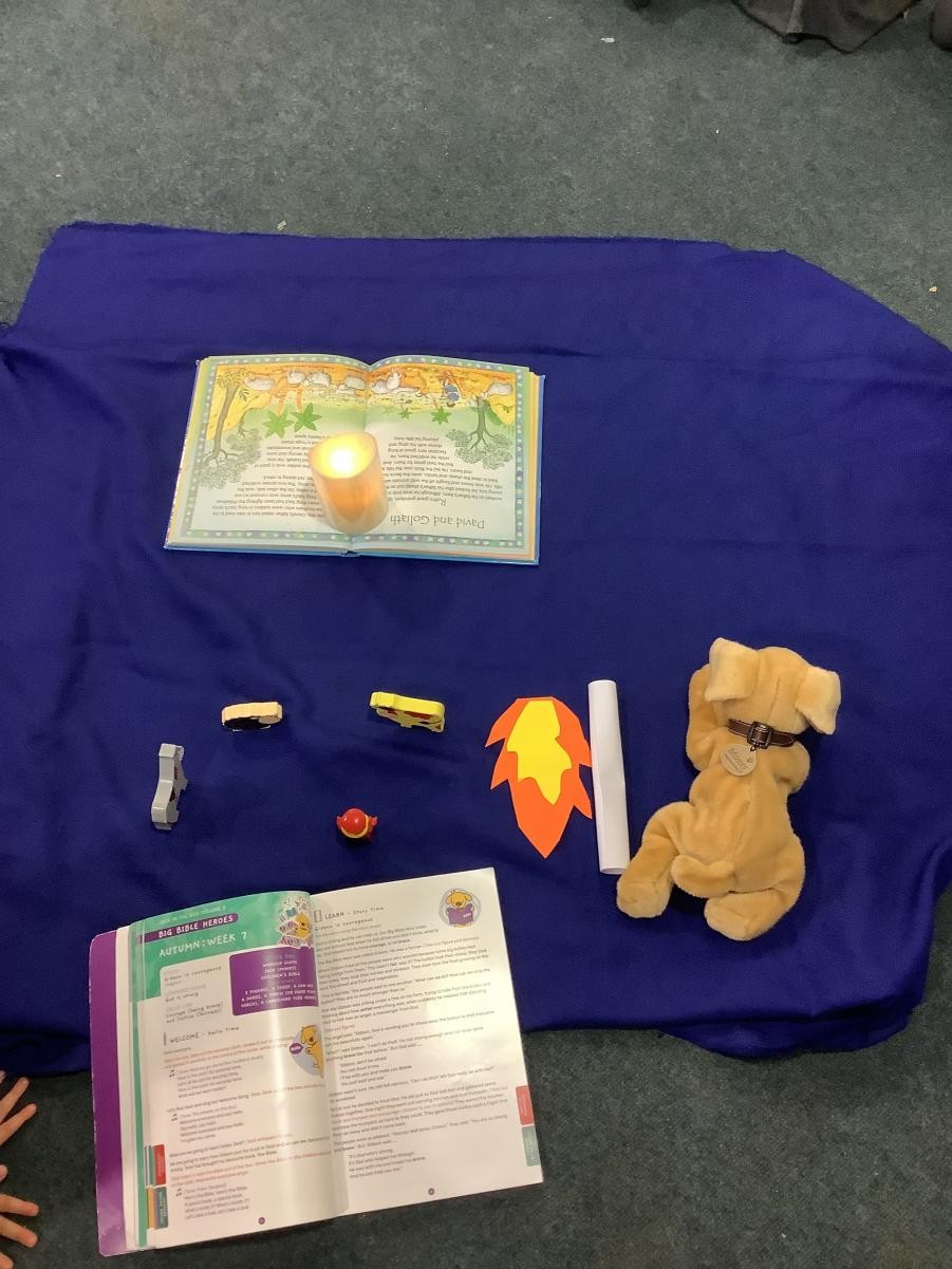 Reception love our weekly Jack in the Box sessions. We explore stories from the Bible and discuss the messages they share.
