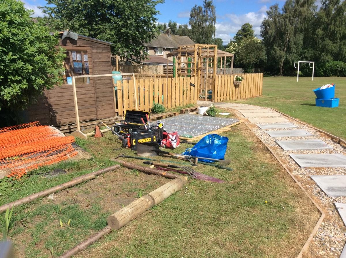 The allotment is starting to provide some super crops this year, to help support the healthy eating scheme operated by the kitchen.