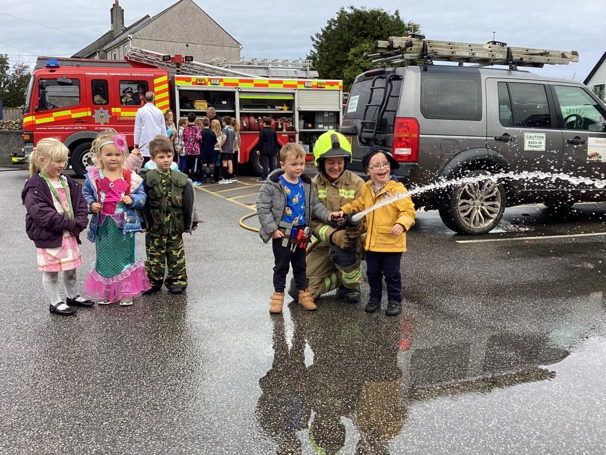 On Aspirations Day children were invited to dress up as what they wanted to be when they grow up - and the emergency services came in too!