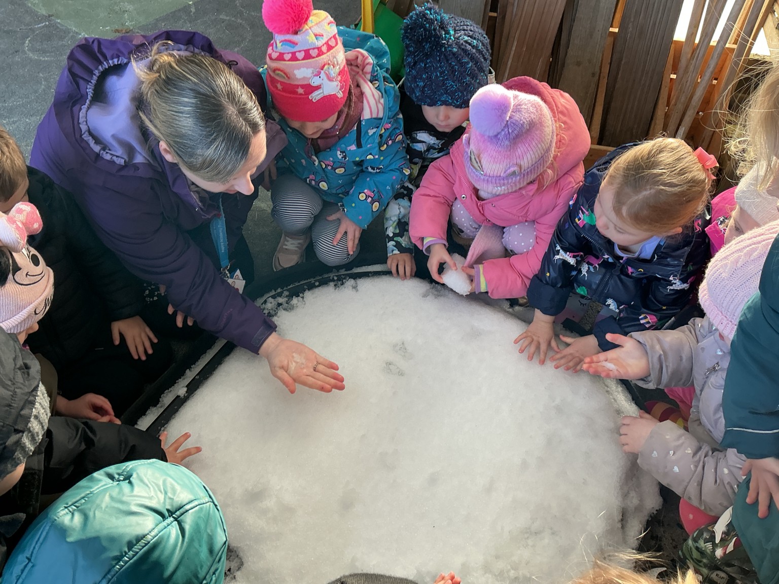 Using our senses to explore snow