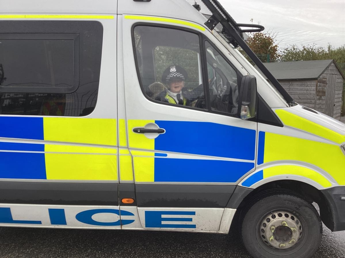 On Aspirations Day children were invited to dress up as what they wanted to be when they grow up - and the emergency services came in too!
