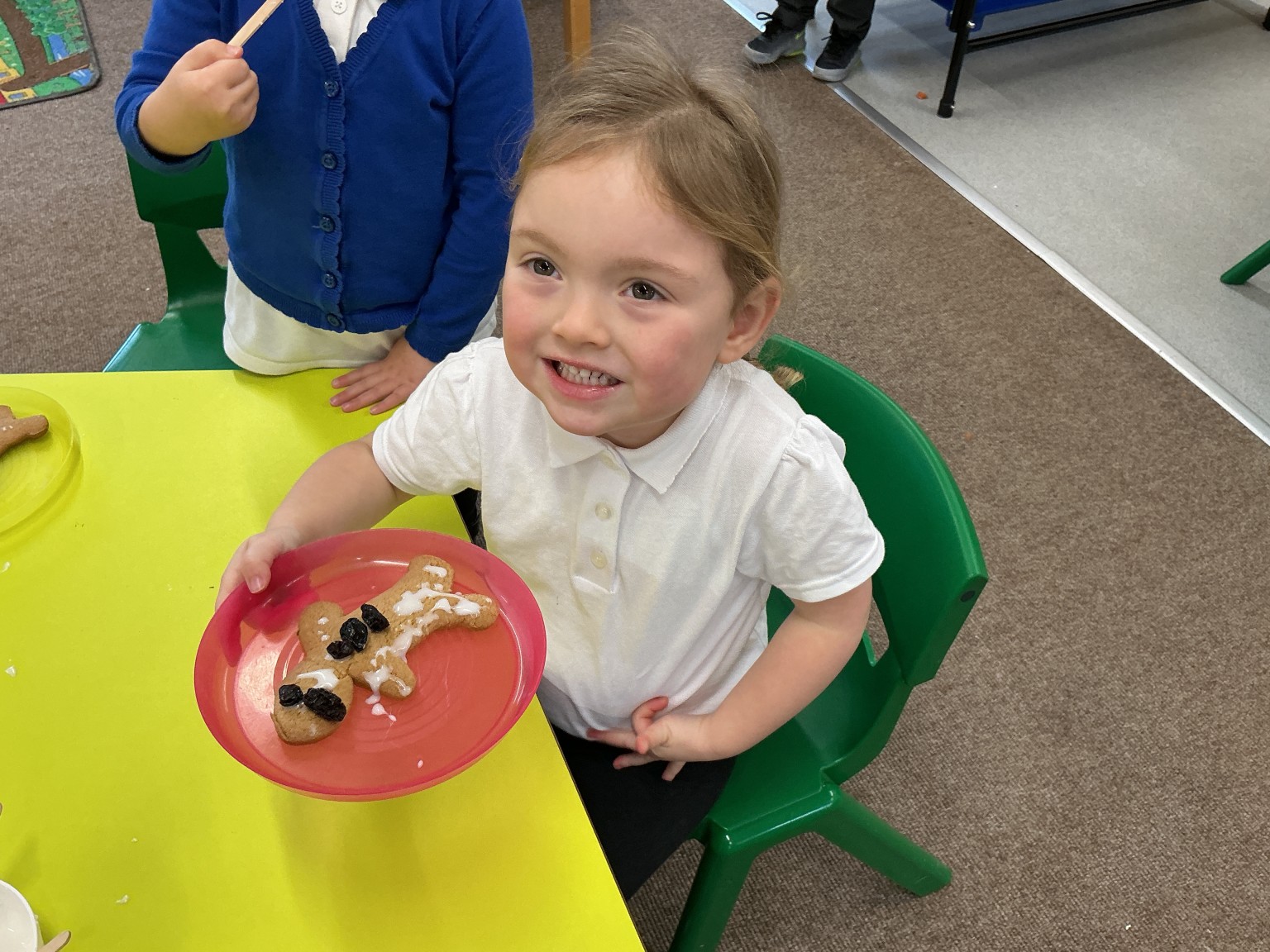 Decorating our gingerbread