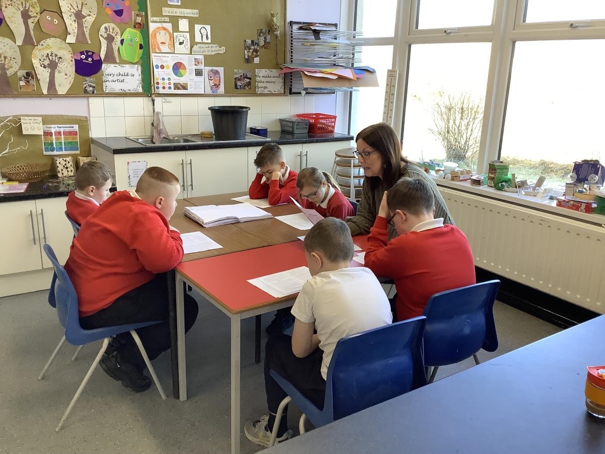 Osprey Class taking part in guided reading