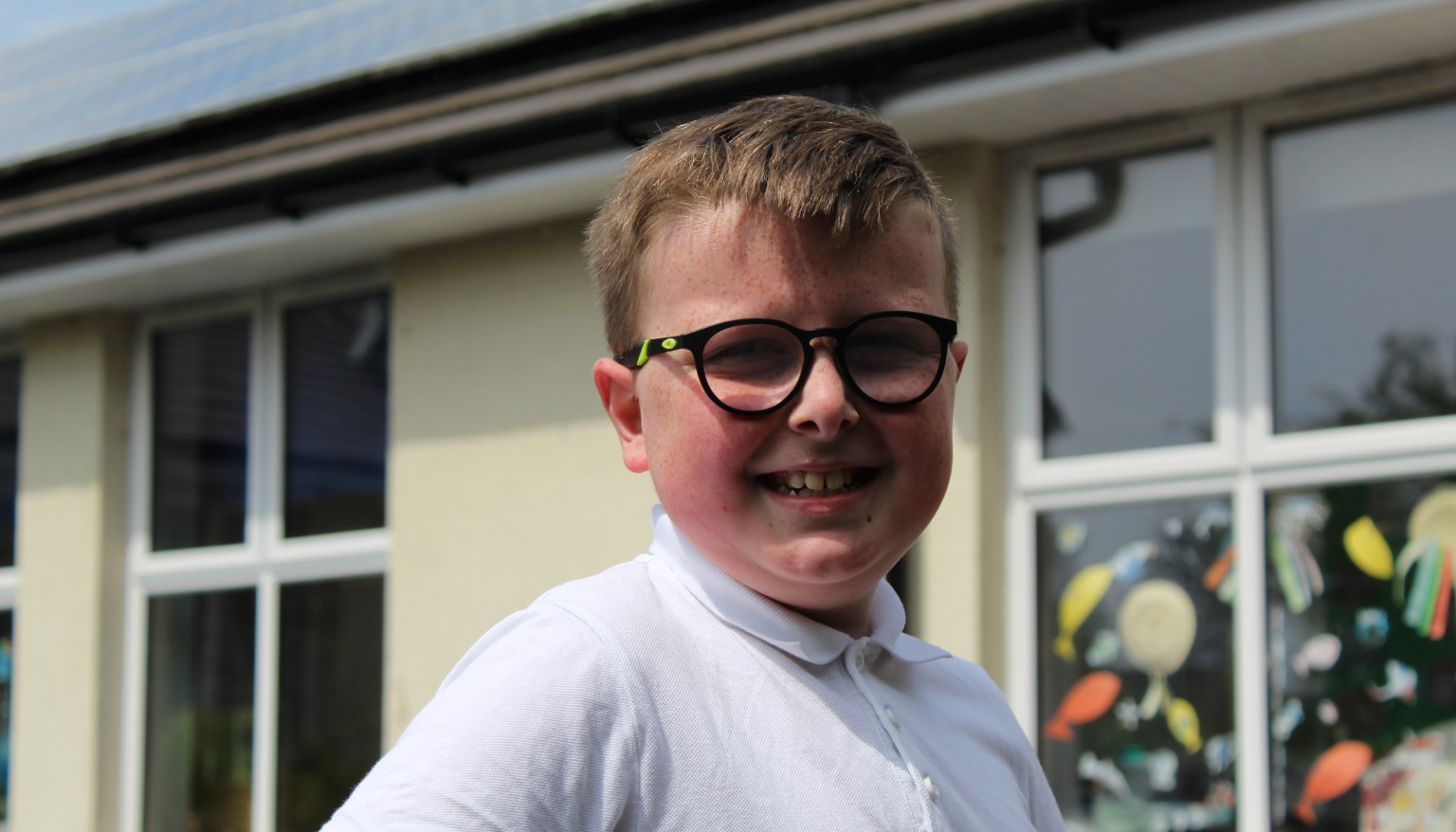 Child smiling at the camera