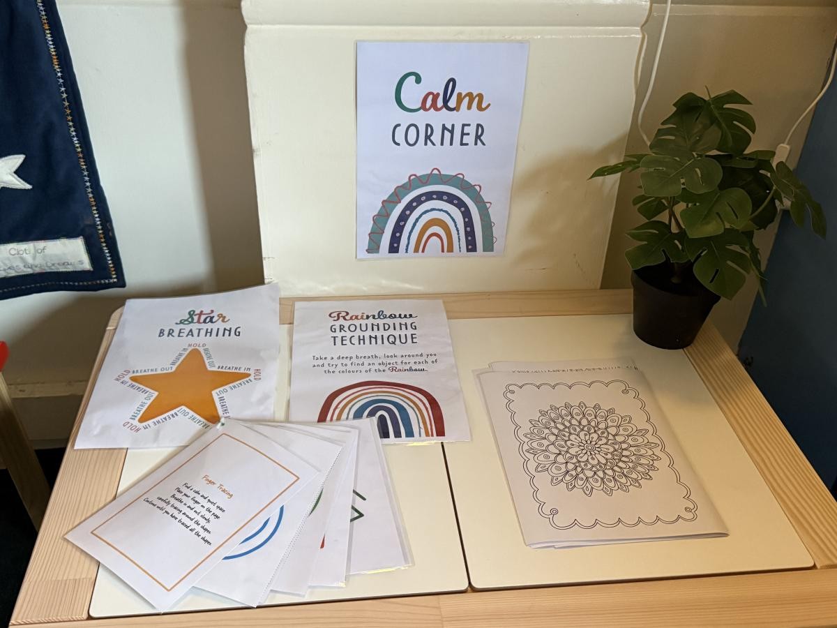 Our 'Calm Corner' has activities to help pupils to self-regulate.