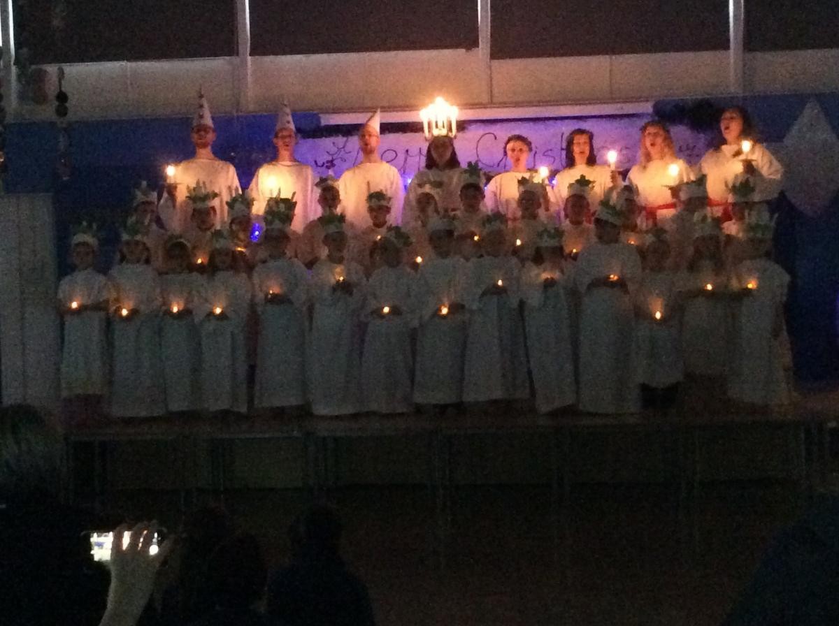Performing with Josefin and the choir from Sweden.