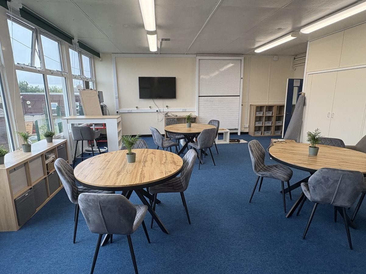 Therapeutic classrooms include calm spaces and flexible seating and allow children to work where they feel most comfortable.