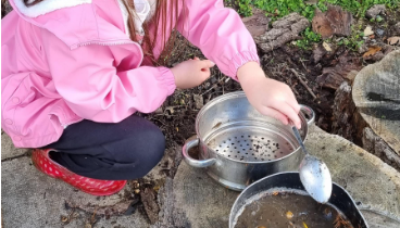 KS2 love the mud kitchen