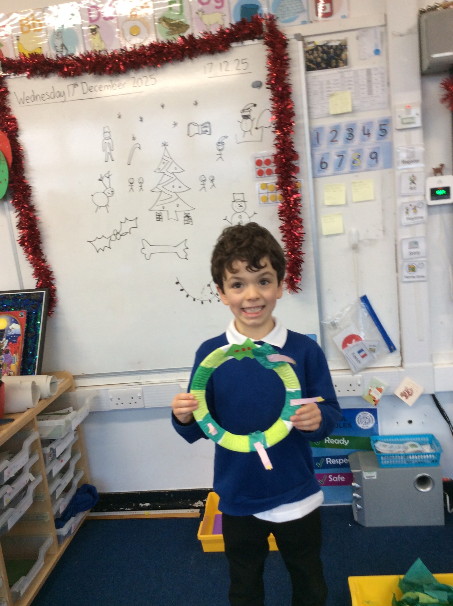 Making a Christmas wreath