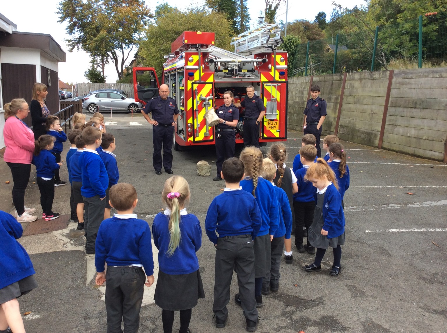 Passing the water bucket down the line