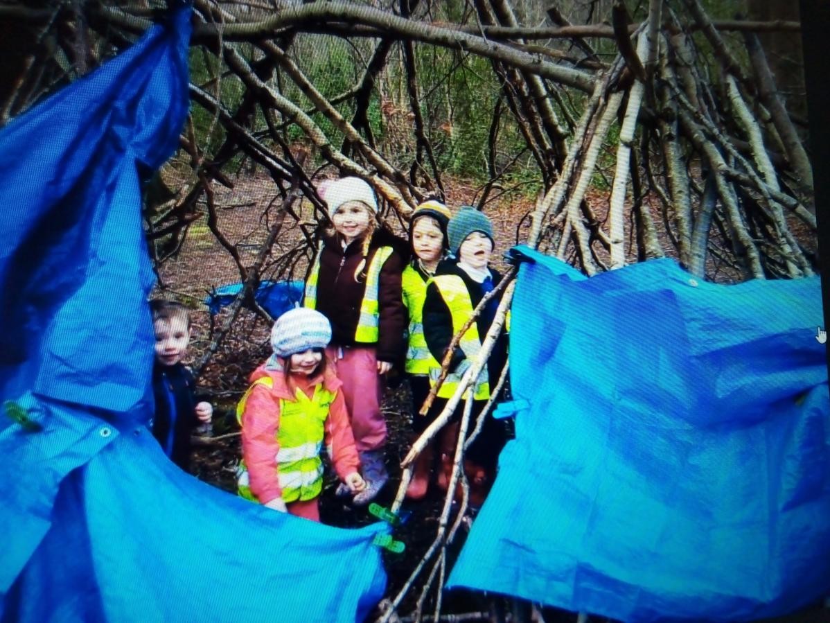 Reception exploring our local woods before comparing it to the Savannah. 