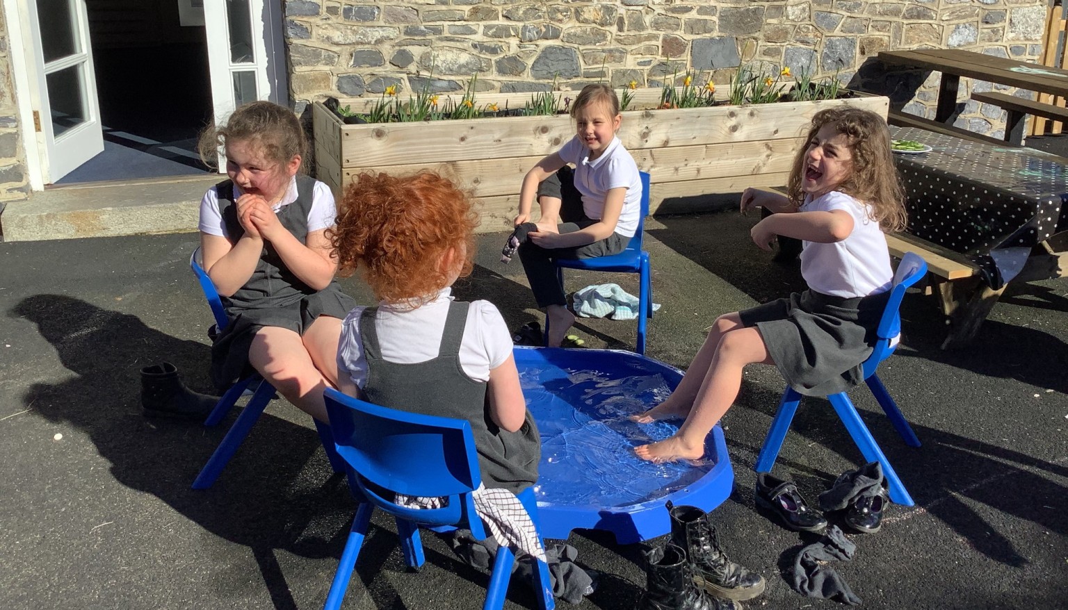 Having fun in the sun