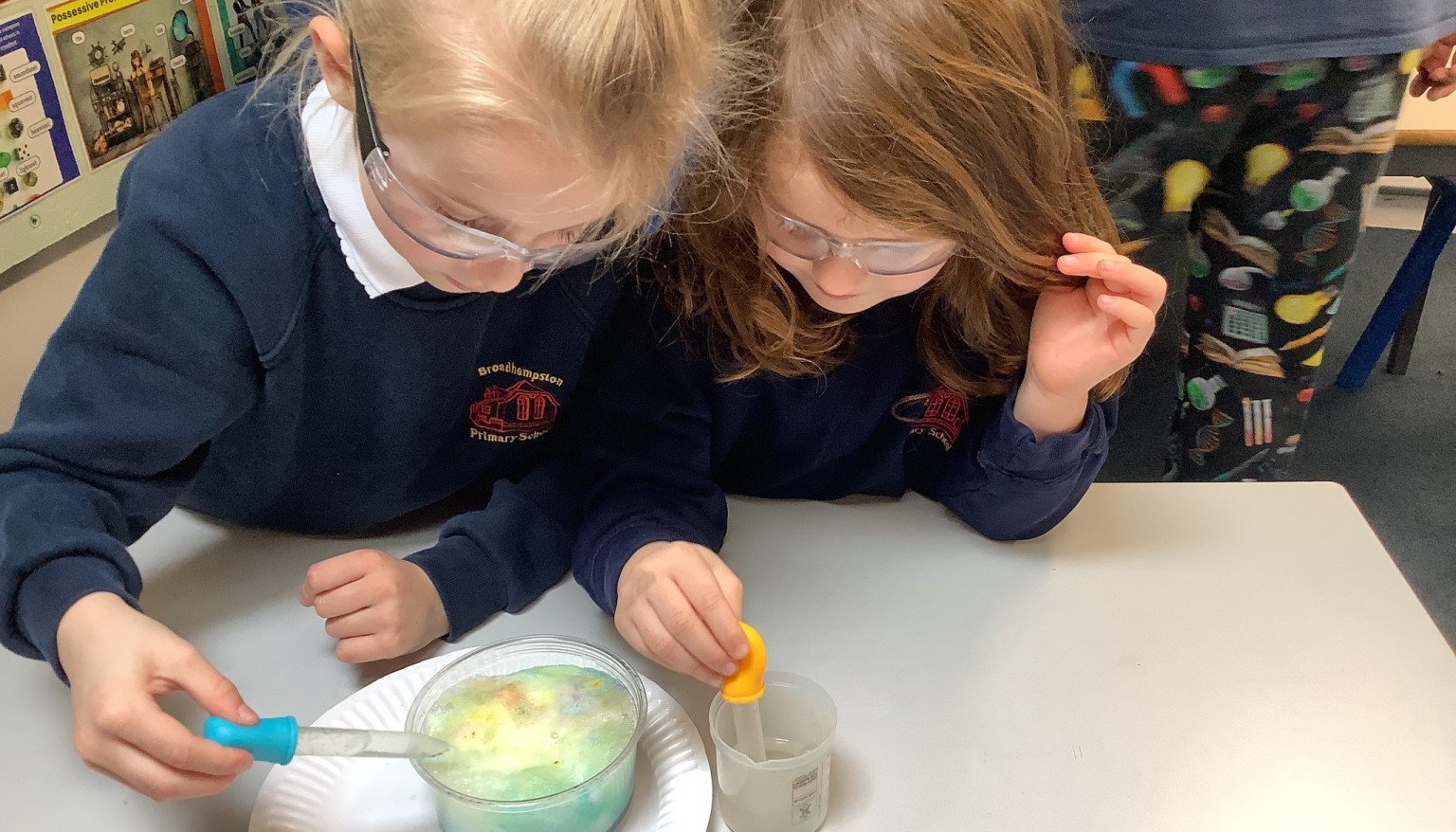 Carryong out experiments for science week