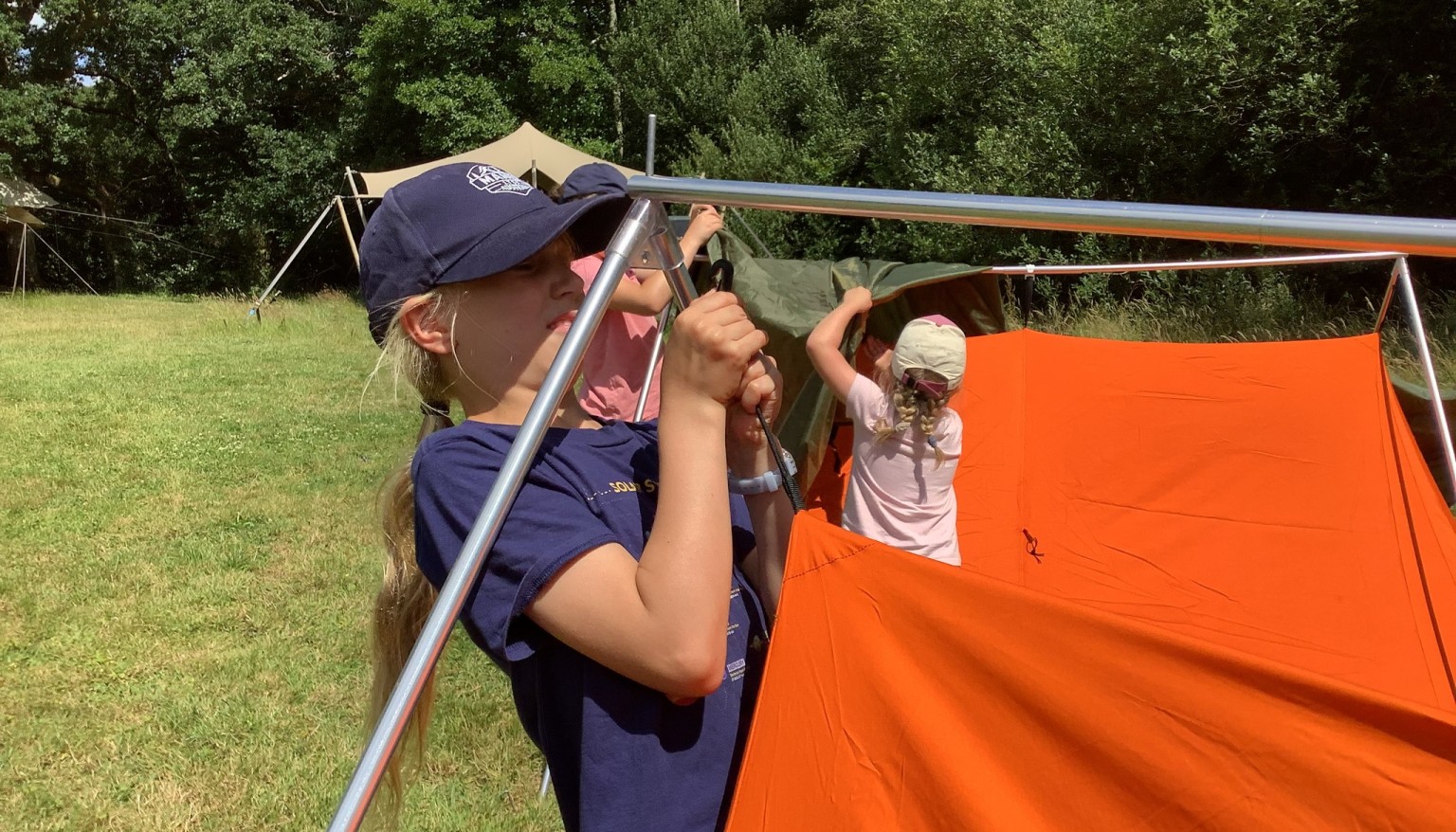 Setting up camp on Dartmoor